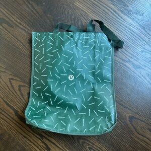 Lululemon Hunter Green Holiday Edition Reusable Tote Shopping Bag